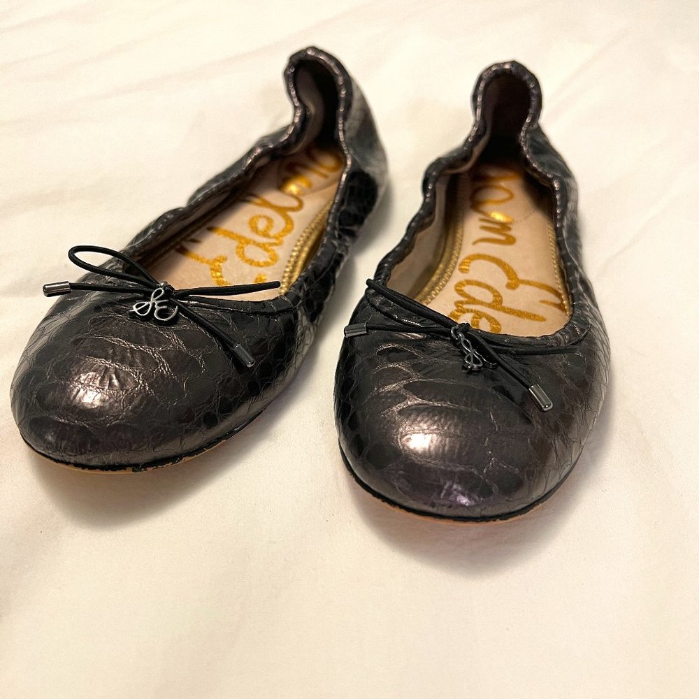 Sam Edelman Metallic Snakeskin Flats - Size 6 - Great Condition